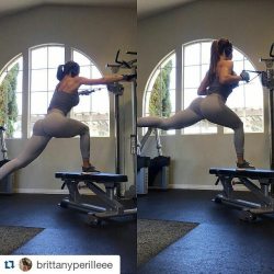 gymbooty:  #Repost @brittanyperilleee with @repostapp ・・・ Putting these carbs to good use💪🏼 Nothing like Lifting in your Private Home Gym ❤️😅 Video of my workout will be posted soon 🤗