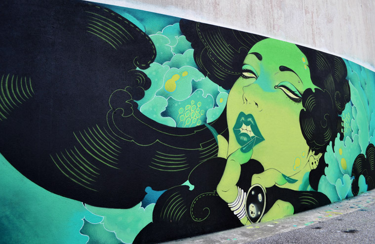 supersonicart:  ONEQ in Tokyo. A brand new mural by Japanese artist ONEQ (Supersonic