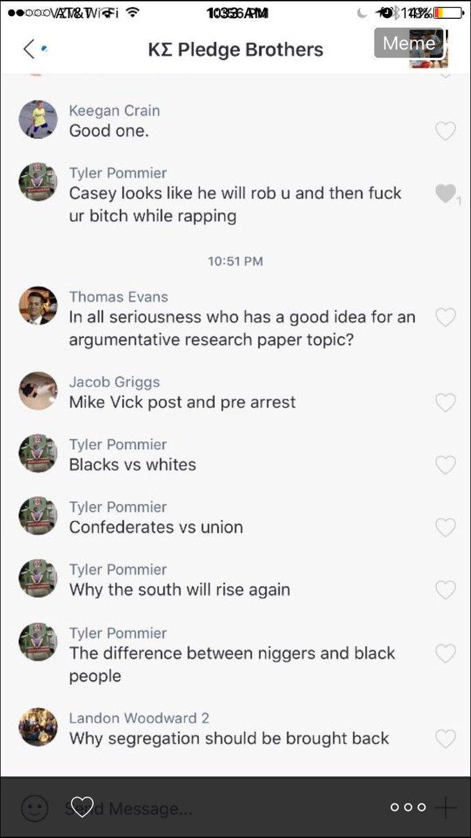 Is this the worst ever leaked screenshot from a frat?