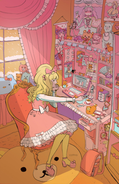 teacupcracked:  firelillyz:  cottna:  themed bedrooms for my junior illustration final  im a definit