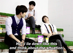 2pmlovesjunho:  Q : Is there anything special you do when working on a song? 