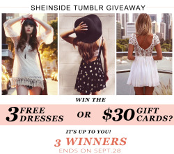 Sheinsidefashion:  ❤❤❤ Win Free Dresses Or $30 Gift Cards ❤❤❤ Summer