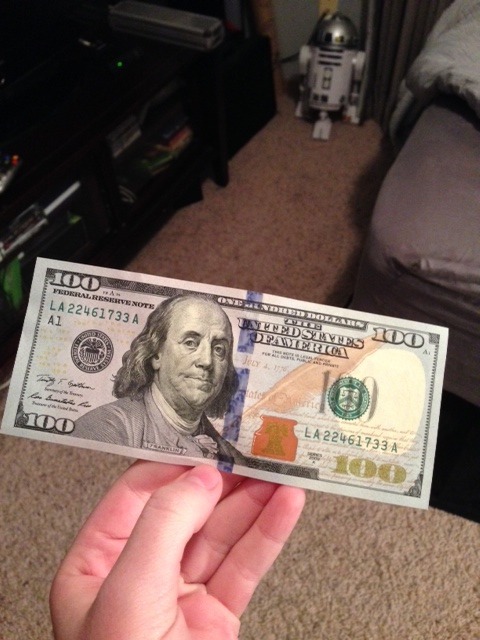 jenovanin:  dreamerofderse:  so my mom brought home one of the new 100 dollar bills 