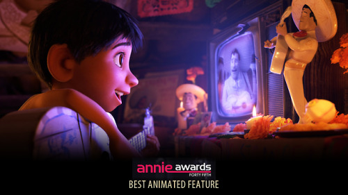 Congratulations to Pixar’s Coco for taking the Annie’s Best Animated Feature award - alo