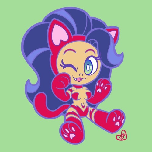 Made stickers of my favorite video game character Felicia. I still remember the first time I saw her