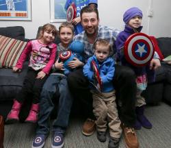 just-call-me-mrs-captain:Chris Evans &amp; Chris Pratt visit at Christopher’s Haven Feb 06, 2015Photo Credit Brita Meng Outzen (x)