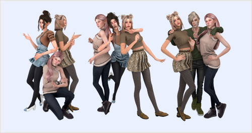 honeyssims4: HoneysSims4 [HS4] All-good-things-come-in-threes (requested)You get:3 trio poses + all 