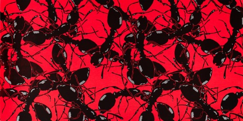 Peter Kogler (Austrian, b. 1959), Ameisen [Ants]. 2002. Screenprint on canvas, 110 x 218.5 cm.
