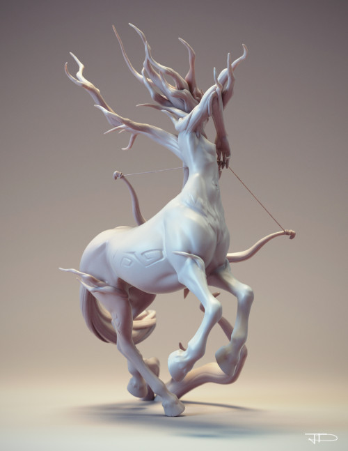 eiruvsq:3D Sculptor &amp; Digital Artist:Julien Desroy“Centaure”“Personal stuff…”