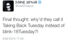 alien-sexist:Mark Hoppus knows how to break a heart