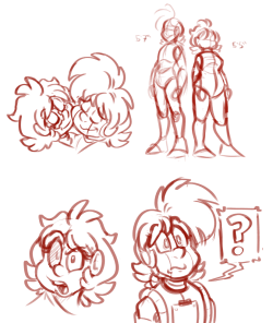 doodles of my short and huggable cyborgsss