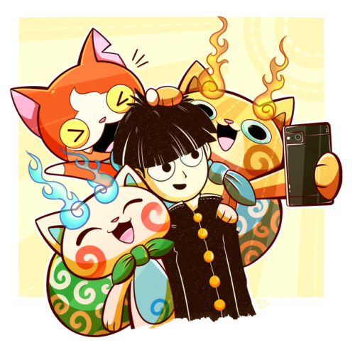 I’ve been thinking about how cute a crossover between MP100 and Yokai watch would be