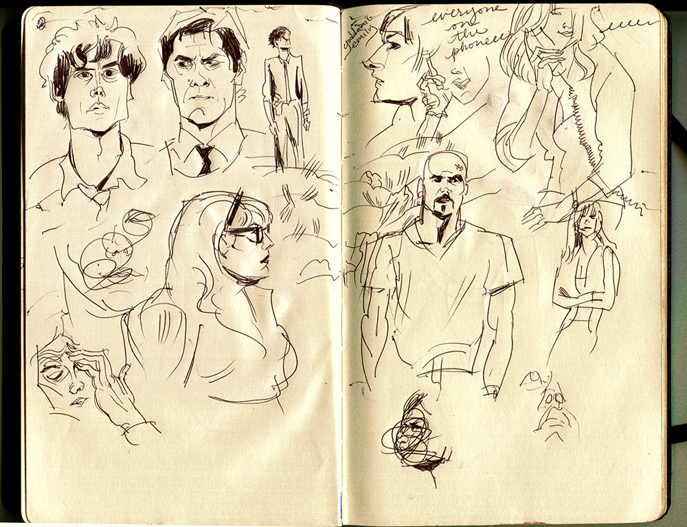 alisongeorge:  Some warmup sketches I’ve been doing before working. Most of them