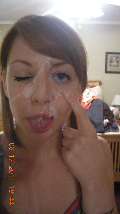 Fully dressed wife facial