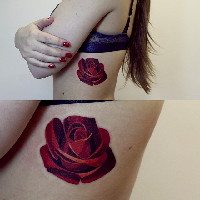 saveitforsatan:  gaksdesigns:  Geometric watercolor-like tattoos by Russian based