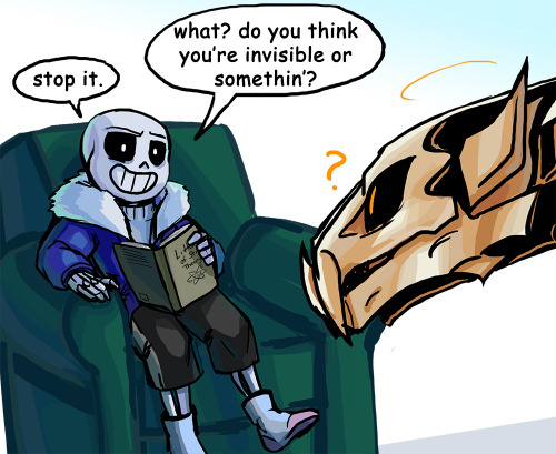 wilyart: (If anyone is confused on what that thing is see here)-if Papyrus had Gaster Blasters they’