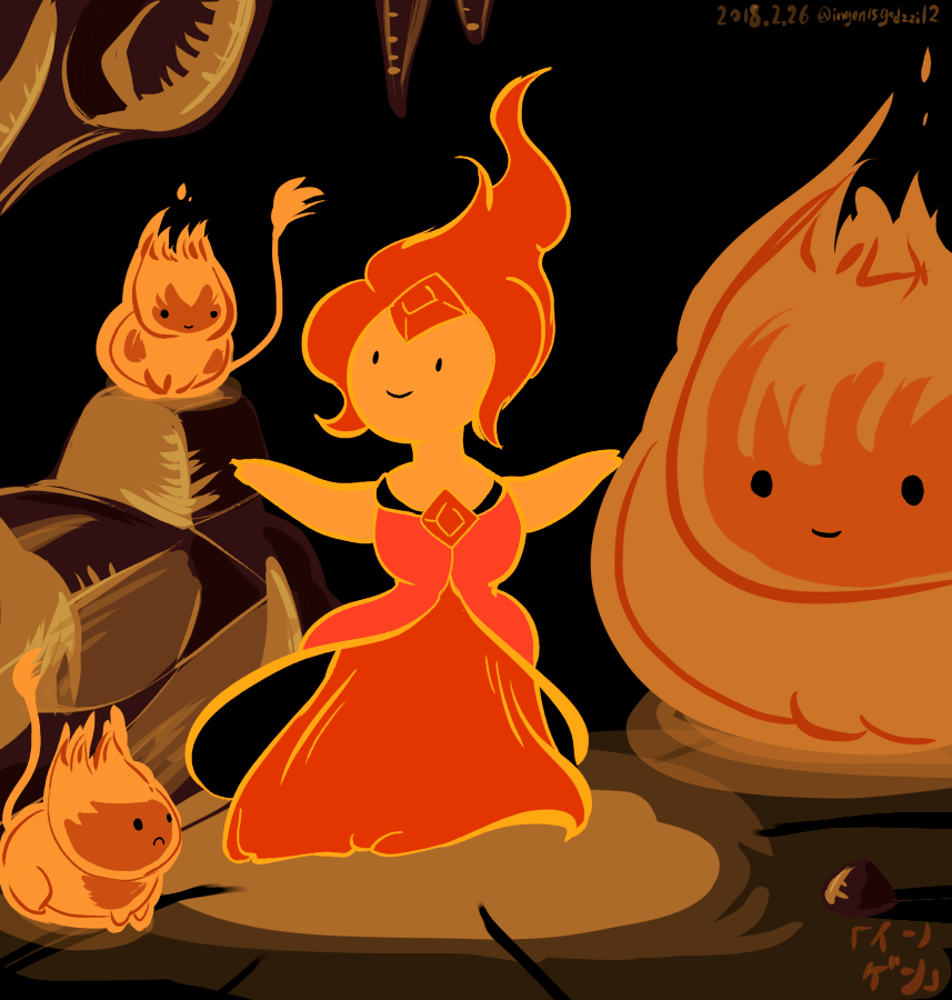 Manga Cartoon Flame Dance