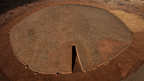 buildinghead:Unknown - Dolmen de Soto, Trigueros, Spain, 2500-3000 BC. Via. Restored by Ayerbe Recco