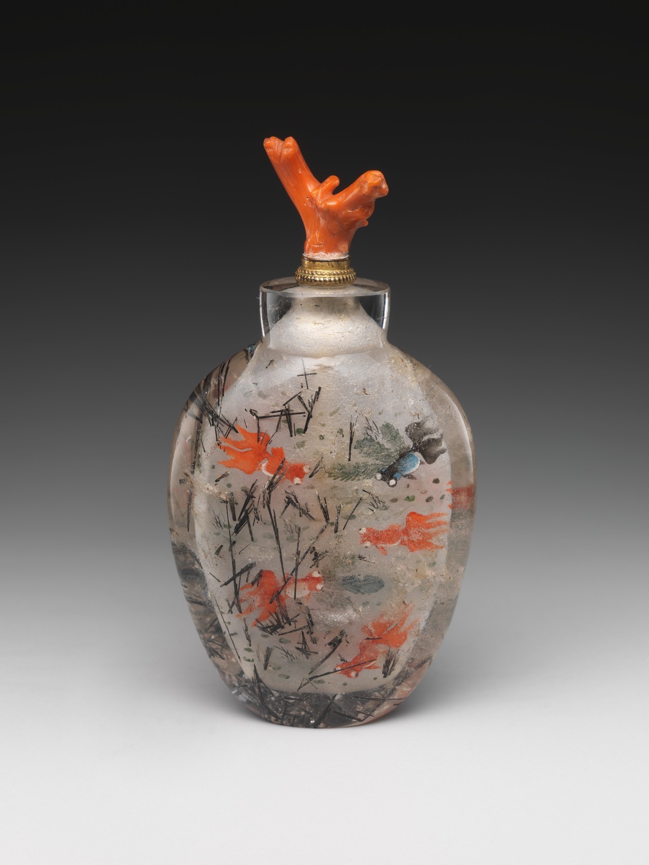 met-asian: Untitled Artwork, Asian ArtMedium: Hair crystal, coral stopperBequest