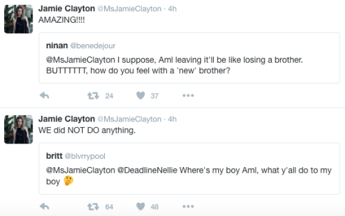 netflixsense8gifs: Jamie Clayton replying to some questions regarding Aml’s departure from the show.