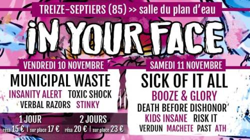 We’ll be part of the first edition of In Your Face festival in Treize-Septiers!