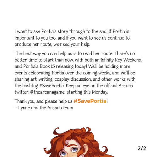 thearcanagame:Hey Arcana fans, we need your help. #SavePortia