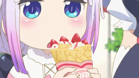 pocket-sized-vampire-pandah:  Kanna Kamui eating ♡