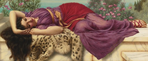 violetwylde: antique-royals: John William Godward  (1861 –1922) Mood