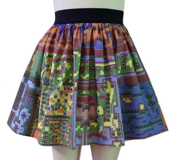 it8bit:  Map of Hyrule: Legend of Zelda Full Skirt Available for $45.99(US) @Etsy