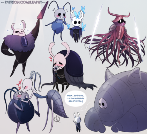 leeffi: Round #4 of these Hollow Knight doodles i’ve been doing. Of this batch, my favourites 