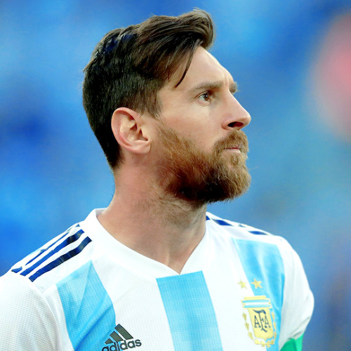 lionelsmessi:Lionel Messi of Argentina looks on prior to the 2018 FIFA World Cup Russia group D matc