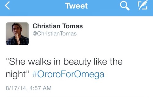 ripopentheuniverse: The glorious #OroroForOmega hashtag on twitter. Created by christiancgtomas wit