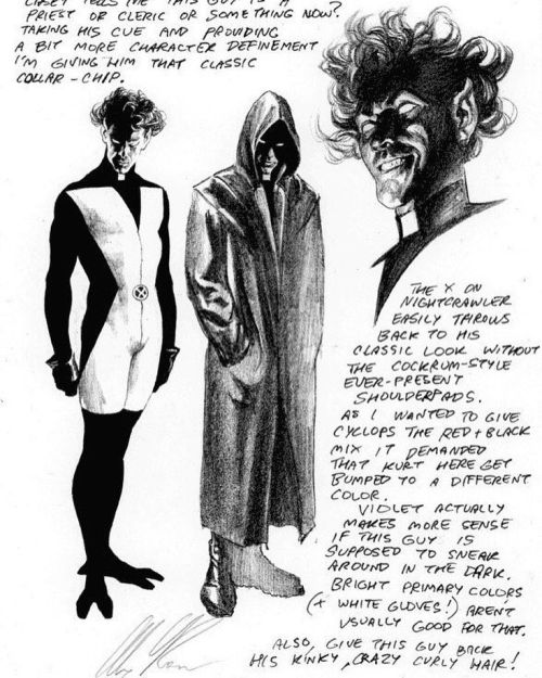 maxmarvel12345:The X-Ceptional Alex Ross’s Rejected X-Men Redesigns Pages from Wizard X-Men Spectacu