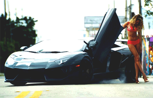 cargifs:  Lamborghini Aventador &amp; Candice Swanepoel 