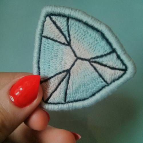 Enamoured with these #roughgem patches #patch #embroidery #aquamarine #gem #patchgame #nailgame #ar