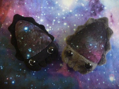 chibitigreart:More cuttlefish plushies, this time made with custom galaxy print minky!Available on m