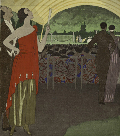 A l'Oasis; ou, La voute pneumatique. Robe du soir, de Paul Poiret = At the Oasis; or, The Pneumatic 