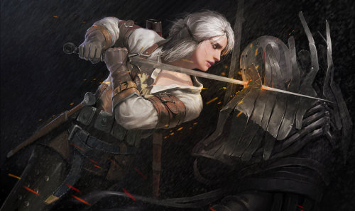 The Witcher 3 Ciri by mo xuan zhangSee more video games illustrations