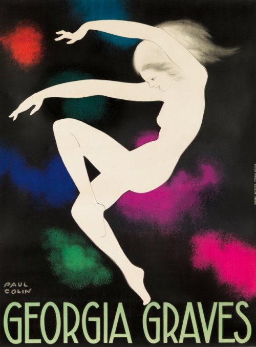 Paul Colin, poster artwork for Georgia Graves, 1928. Paris.This poster was created for Graves’