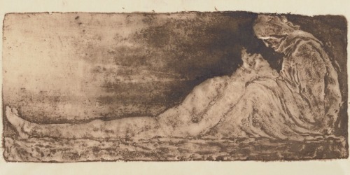 Pietà.Estampe.Gypsographie.Art by Pierre Roche.(1855-1922).Graveur.