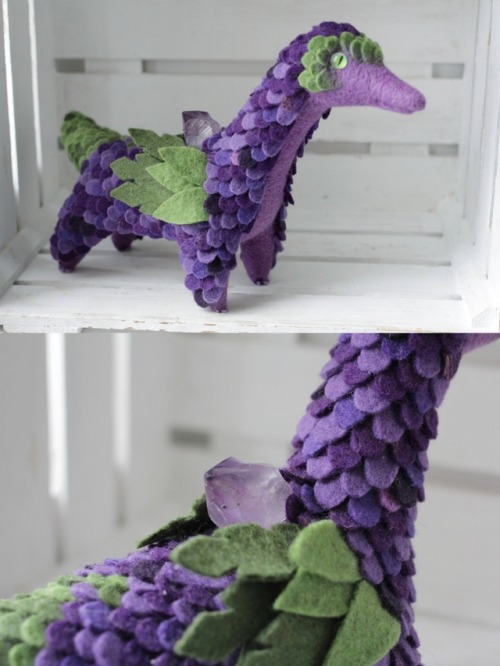 Porn Pics sosuperawesome: Needle Felted Dragons, by