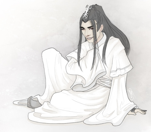silvysartfulness:silvysartfulness:Xue Yang all snuggled up and comfy in boyfriend’s too-large robes.