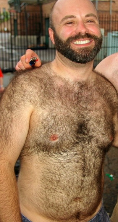 harrybacks: Hairy Shoulders 195 What an extremely handsome bear with a gorgeous beard, moustache, ey