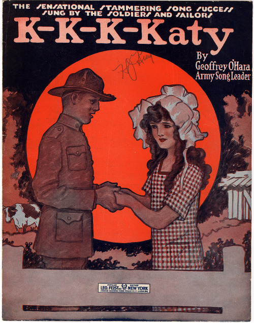 K-K-K-Katy (1918). Sheet music. Geoffrey O'Hara, lyricist. New York: Leo Feist, Inc.Jimmy was a sold