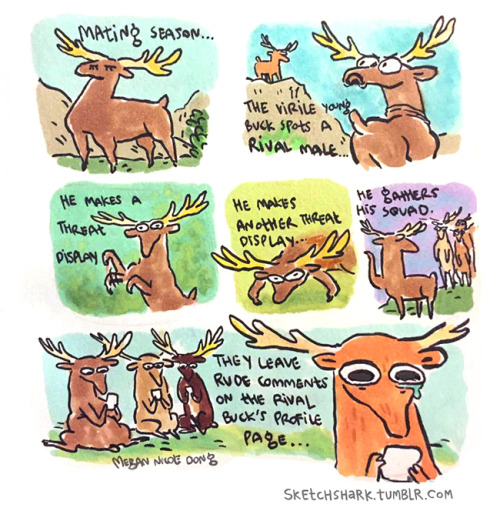 sketchshark:  Mating season.