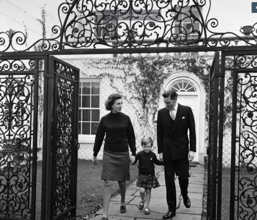 Princess Alexandra of Kent and the Hon. Angus Ogilvy with their son James, 1968