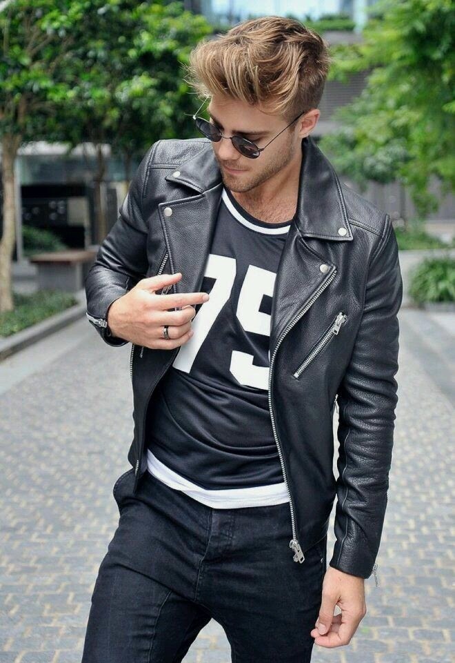 Black Leather Biker Jacket