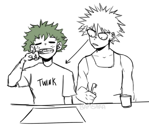 bamsara:tonight I give you: bkdk doodles I did during streamHonestly, Izuku would wear Dynamite merc