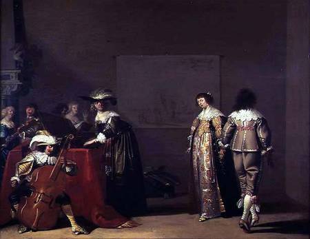 A music party by Jacob Fransz van der Merck, 1656 