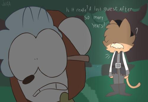 These Are Illustrations From My AU. The Tracker Was Sent To The Amazon, And There He Met Calico Jack:>